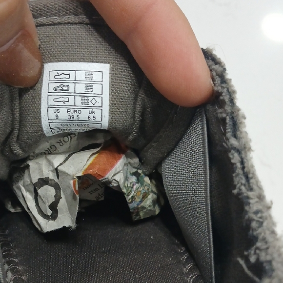 Rocket Dog, Gray Canvas Sneakers with Frayed Edges, Sz 9 - Picture 4 of 5